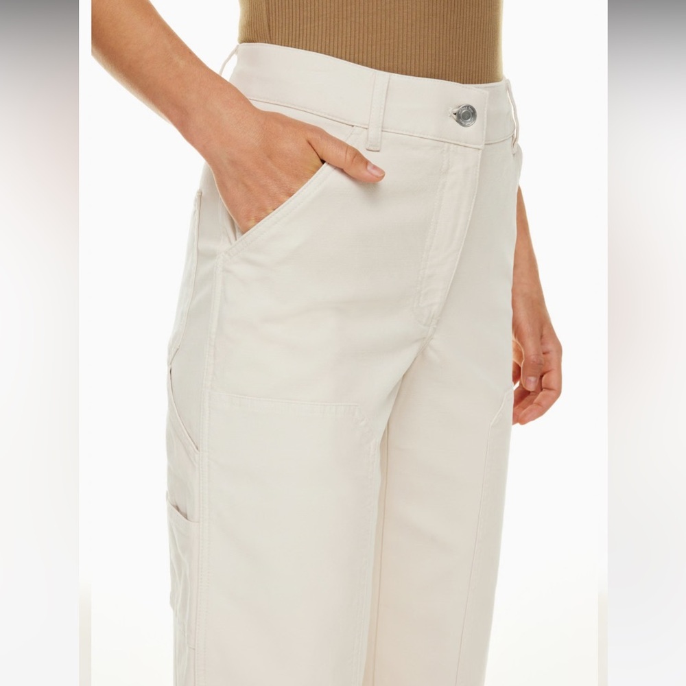 Aritzia Wilfred Brennan High Rise Cotton Utility Cargo Pants Cropped Straight - Picture 3 of 8